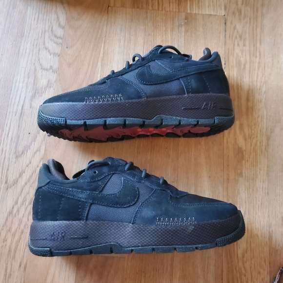 Nike Air Force 1 Black Velvet Brown Womans Size 6.5 Sneakers - Picture 7 of 7